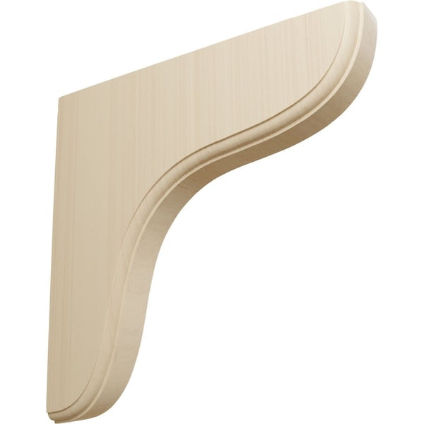 Ekena Millwork 1 3/4"W x 10 1/2"D x 10 1/2"H Eaton Wood Bracket, Rubberwood BKTW02X11X11EARW - main